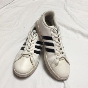 White Adidas cloud foam sneakers!